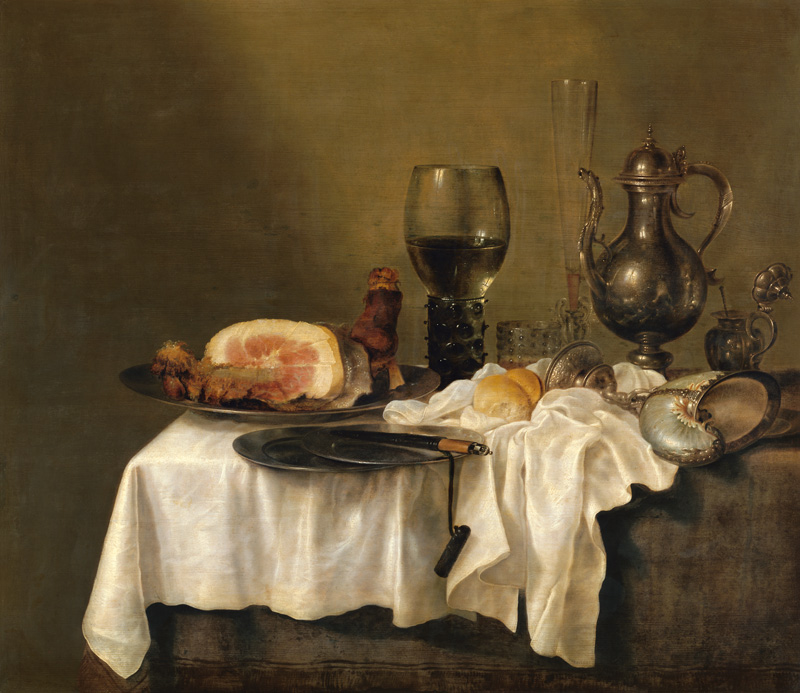 Frühstückstisch mit einem Schinken from Willem Claesz Heda