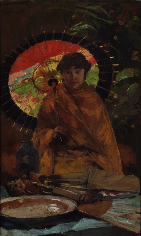 Girl with Japanese parasol from Willem de Zwart