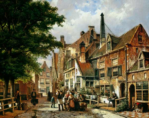 Street scene from Willem Koekkoek