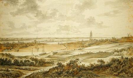 Panorama with the town of Rhenen from Willem Schellinks