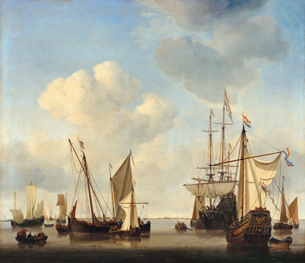 Kriegsschiffe auf dem Y. from Willem van de Velde d.J.