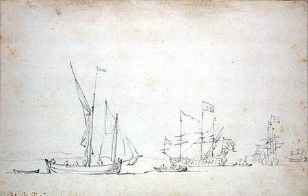 Ships from Sluis from Willem van de Velde d.J.