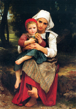 Bretonisches Geschwisterpaar from William Adolphe Bouguereau