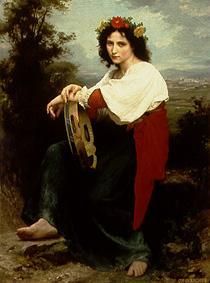 Italienerin mit Tambourin from William Adolphe Bouguereau
