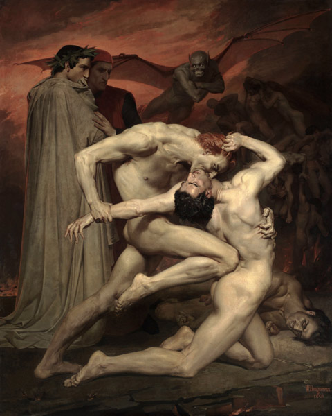 Dante und Vergil in der Hölle from William Adolphe Bouguereau
