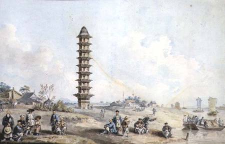 A View near the City of Lin Tsin on the banks of the Grand Canal from William Alexander