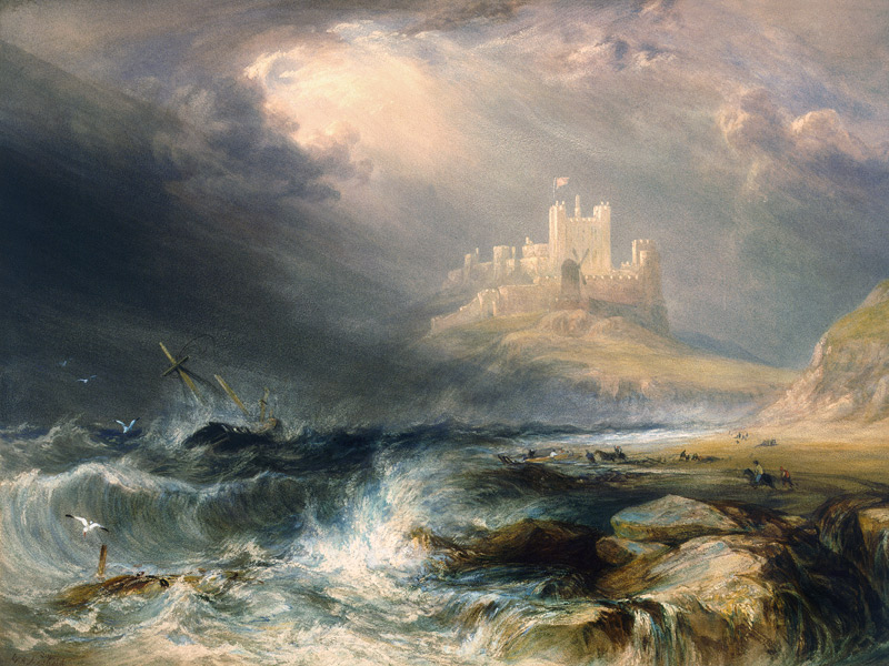 Bamburgh Castle, Northumberland from William Andrews Nesfield