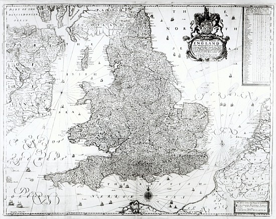 A New Map of the Kingdom of England and the Principalitie of Wales from William Berry