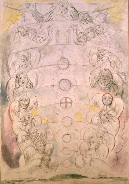 The Deity from Whom Proceed the nine Spheres (w/c, pencil, pen & from William Blake