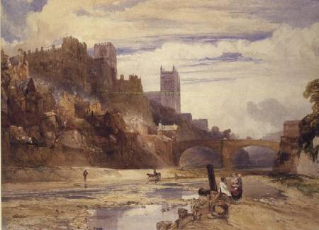 Durham from the River from William Callow