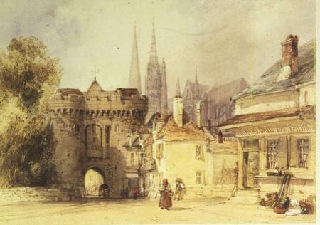 The Guillaume Gate, Chartres from William Callow