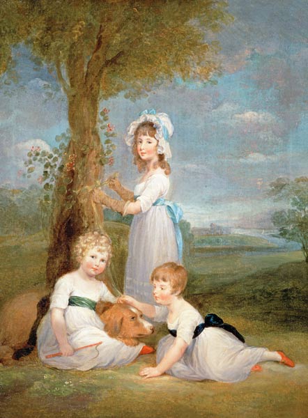 The Earl of Lincoln, Lady Anna Maria and Lady Charlotte Pelham Clinton, the Children of the 4th Duke from William Collins