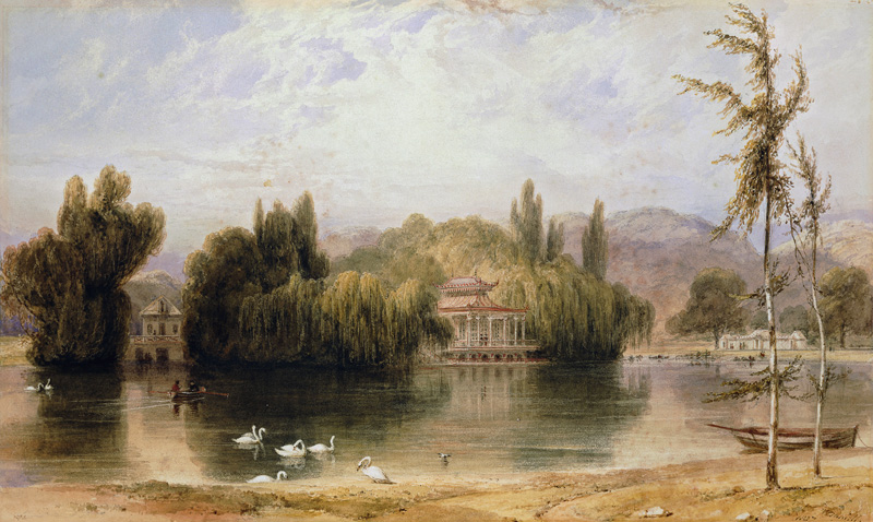 Virginia Water, Surrey from William Daniell