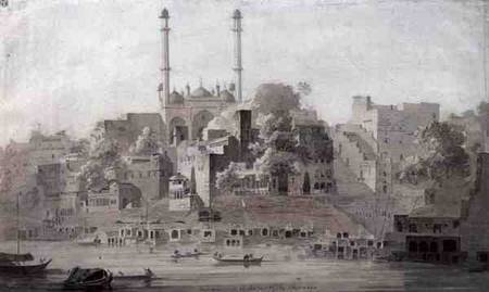 The Mosque at Benares from William Daniell