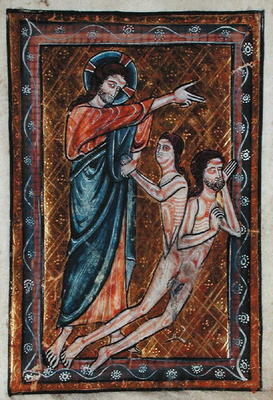 The Creation of Adam and Eve from a Book of Hours (vellum) from William de Brailes