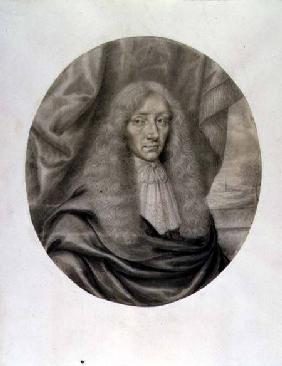 Portrait of Robert Boyle (1627-91) (pencil & ink on paper)