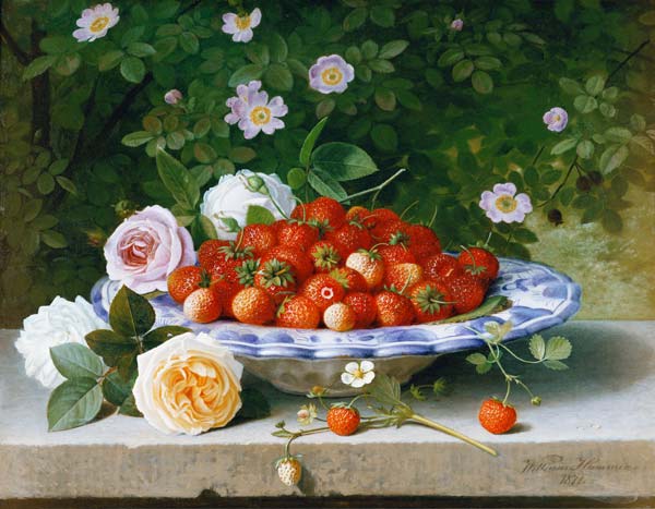 Ein Teller mit Erdbeeren from William Hammer