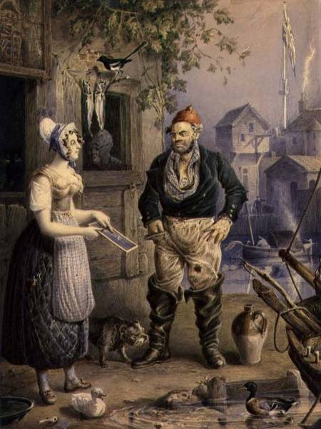 A Fisherman and a Maid from William Heath