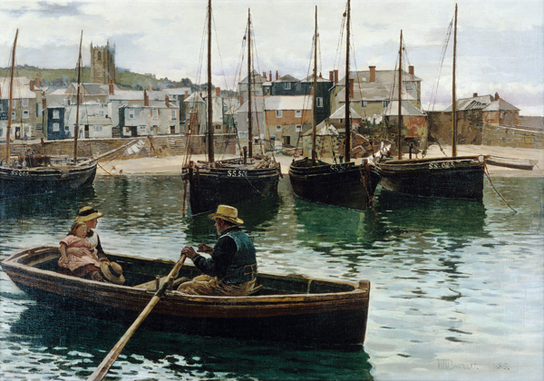 Im Hafen von St. Ives, Cornwall from William Henry Bartlett