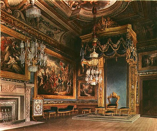The King''s Audience Chamber, Windsor Castle from Pyne''s ''Royal Residences'' from William Henry Pyne