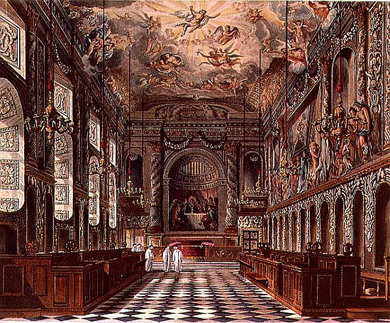 The Royal Chapel, Windsor Castle from Pyne''s ''Royal Residences'' from William Henry Pyne