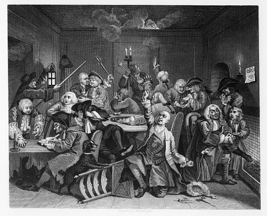 Scene in a Gaming House, plate VI from ''A Rake''s Progress'' from William Hogarth