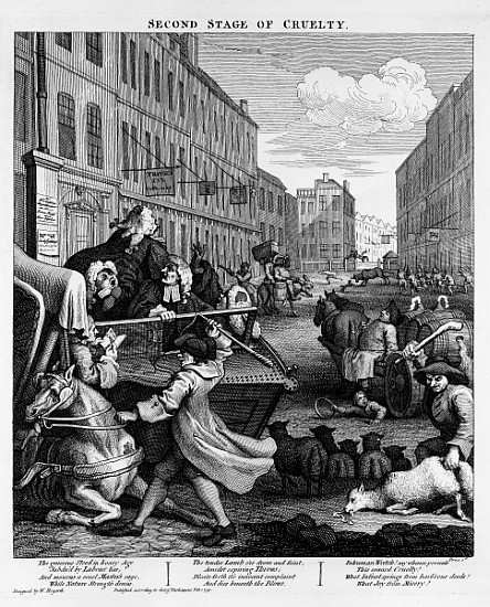 Second stage of Cruelty from William Hogarth