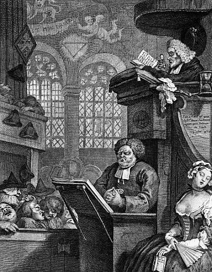 The Sleeping Congregation from William Hogarth
