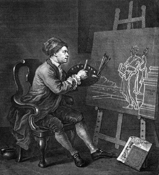 William Hogarth / Self portrait / 1758 from William Hogarth