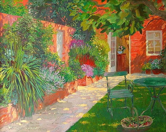 Courtyard (oil on board)  from William  Ireland