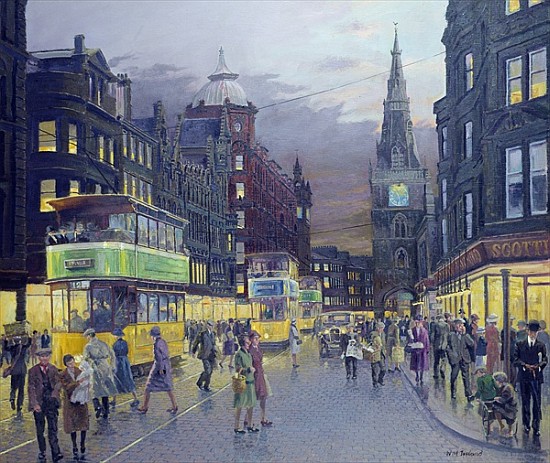 Trongate, Glasgow (oil on board)  from William  Ireland