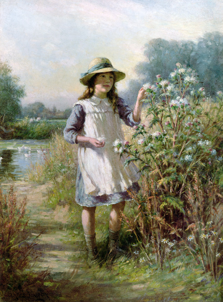 Girl with a thistle from William Kay Blacklock