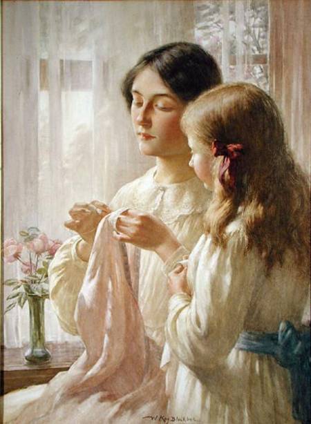 The Lesson (w/c and bodycolour on paper) from William Kay Blacklock