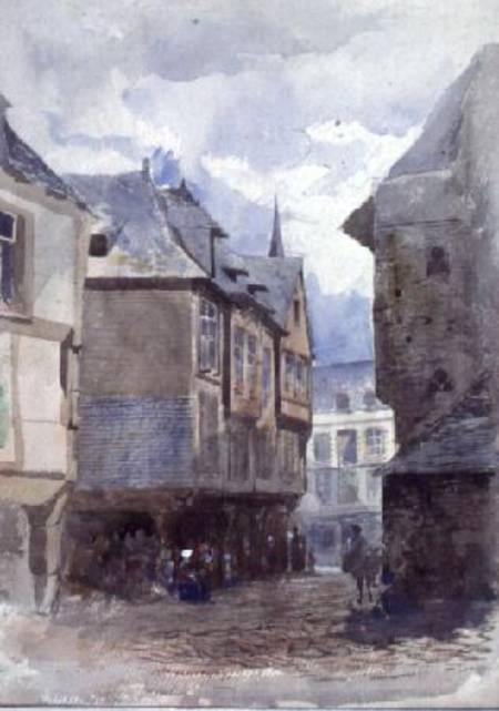 A Street in Dinan, France from William Linnaeus Casey