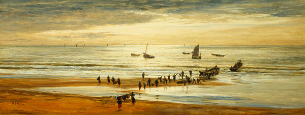 Beach Scene on the North Coast of France from William Lionel Wyllie
