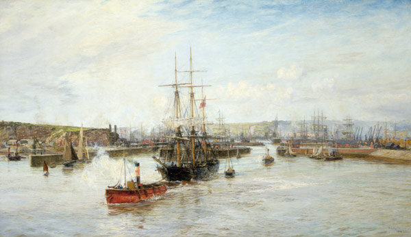 Entrance to Barry Dock, South Wales from William Lionel Wyllie