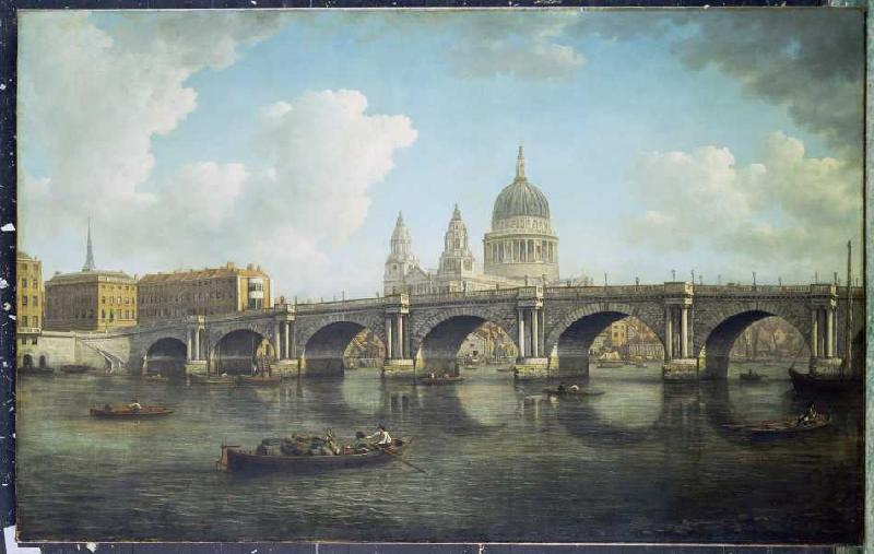 London, Blick auf Blackfriars Bridge und St. Paul Cathedral from William Marlow