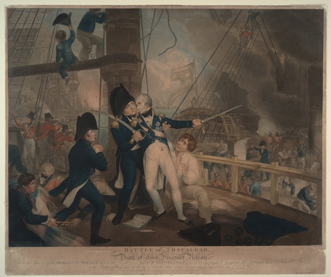 The Battle of Trafalgar and the Death of Nelson from William Marshall Craig