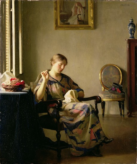 Woman Sewing from William McGregor Paxton