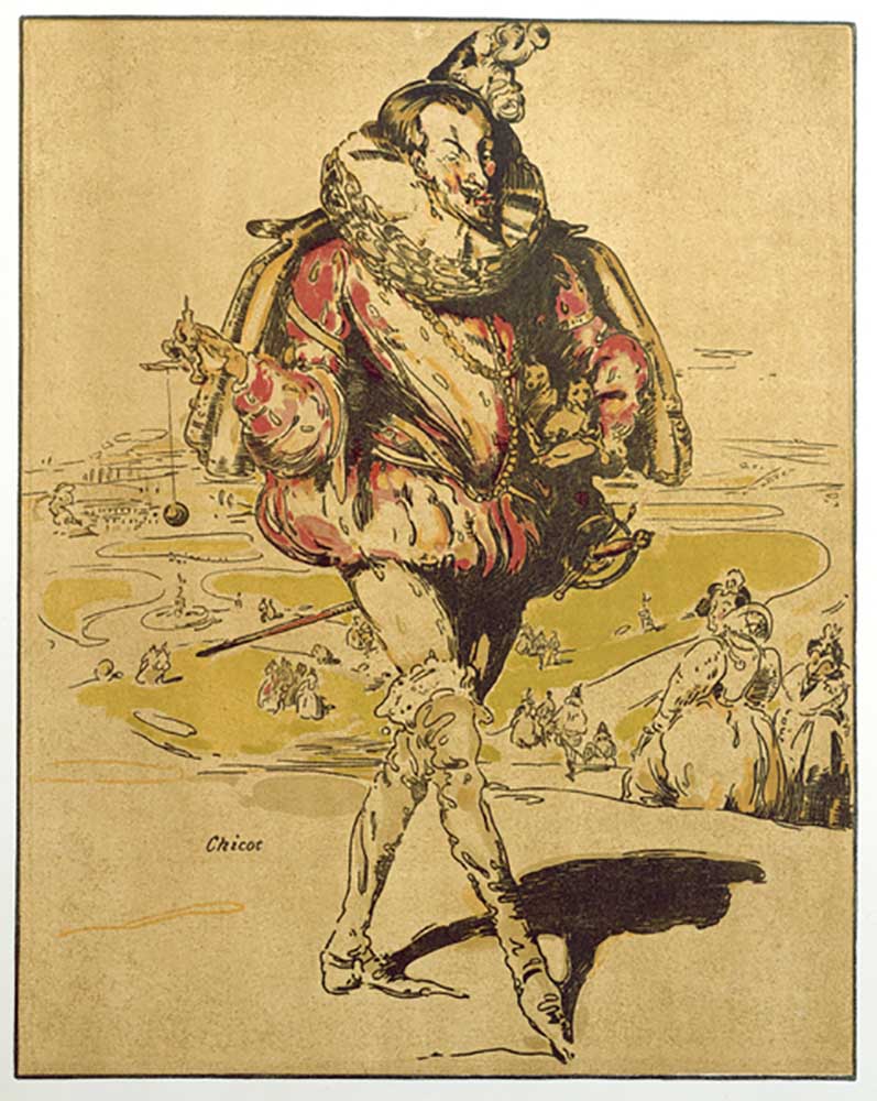 Chicot, Illustration aus Characters of Romance, erstmals 1900 veröffentlicht from William Nicholson