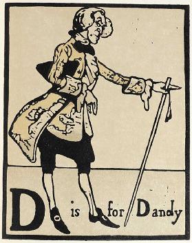 D ist für Dandy, Illustration aus "An Alphabet", Kneipe. 1898