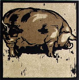 Das gelehrte Schwein, aus "The Square Book of Animals", herausgegeben von William Heinemann, 1899