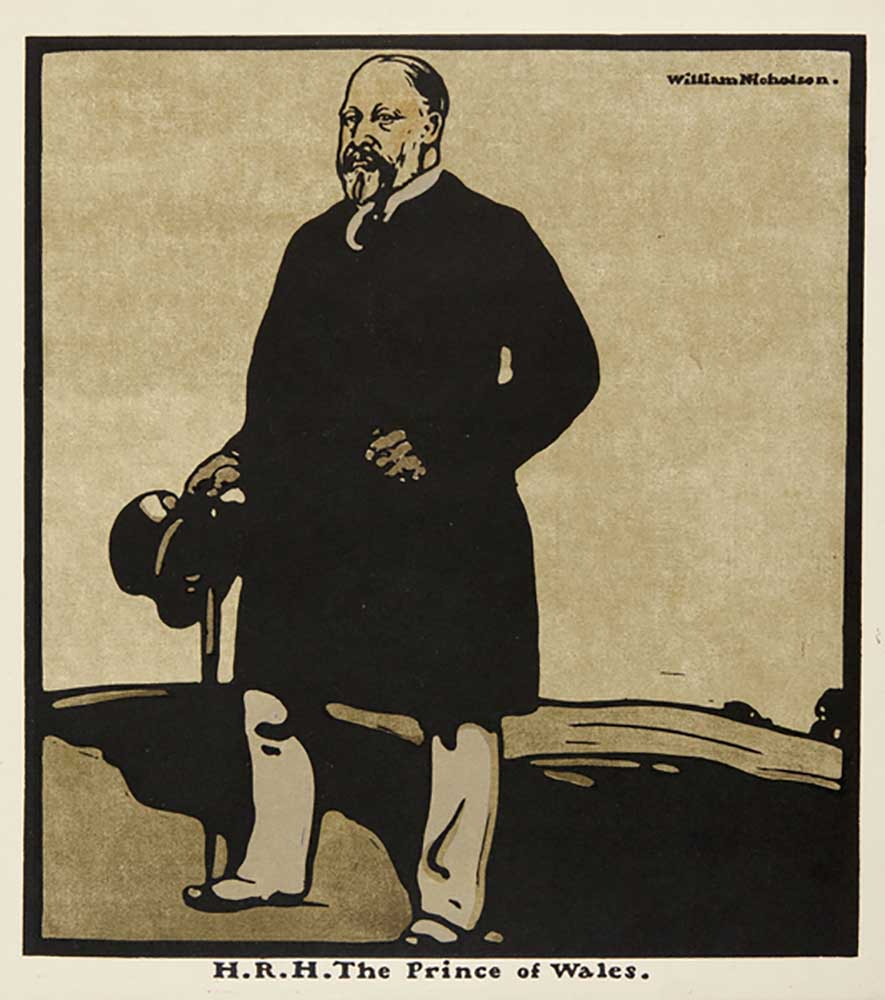 H.R.H. Der Prinz von Wales, aus "Zwölf Porträts", erstmals veröffentlicht von William Heinemann, 189 from William Nicholson