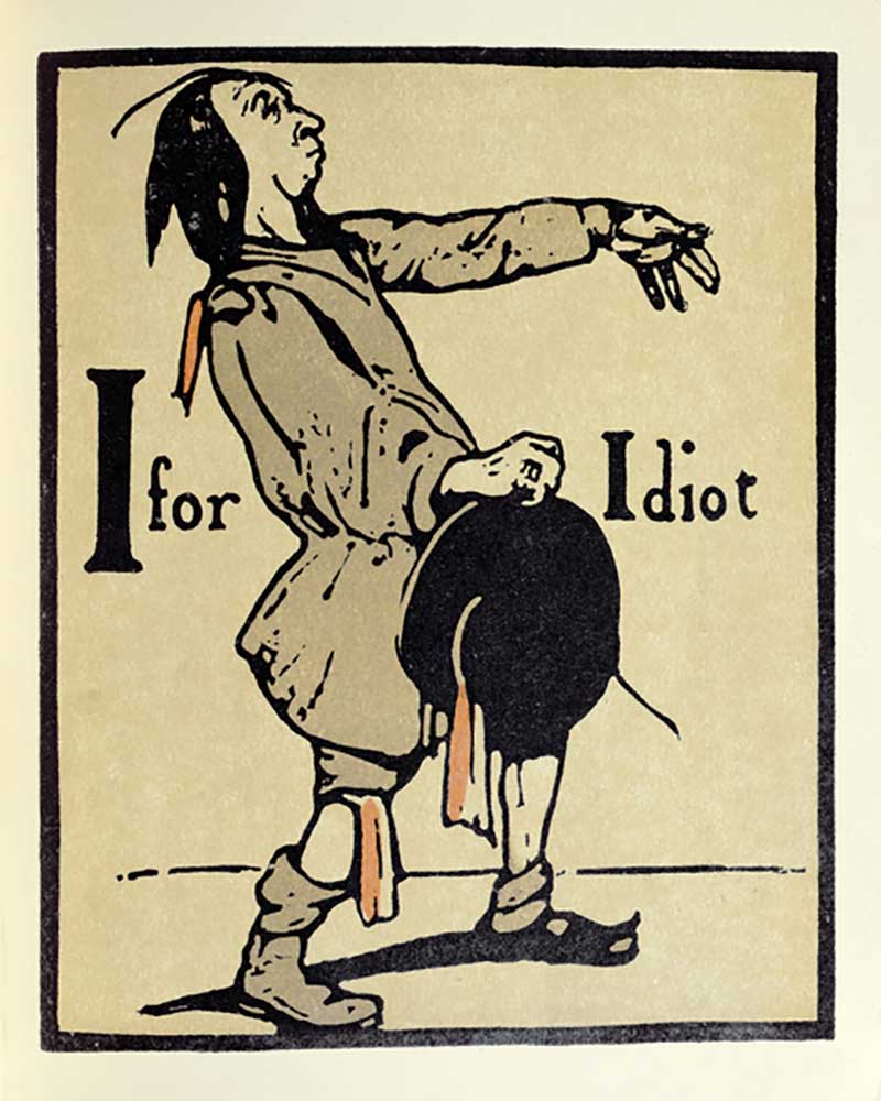 Ich bin für Idiot, Illustration aus An Alphabet, herausgegeben von William Heinemann, 1898 from William Nicholson