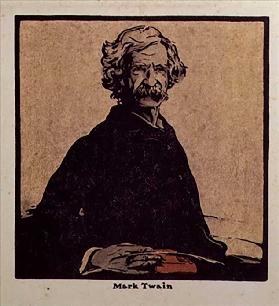 Mark Twain (1835-1910) Illustration aus "Zwölf Porträts", veröffentlicht 1899