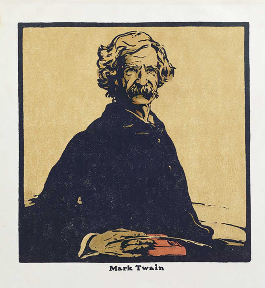 Mark Twain, aus "Zwölf Porträts - Zweite Serie", erstmals 1902 bei William Heinemann erschienen from William Nicholson