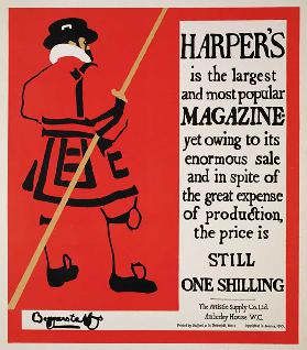 Reproduktion einer Plakatwerbung Harpers Magazine, 1895