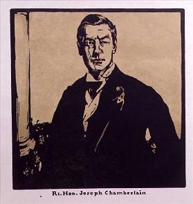 RT. Hon. Joseph Chamberlain (1836-1914) Illustration aus "Zwölf Porträts - Zweite Serie", veröffentl