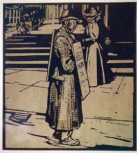 Sandwich Man aus London Types, herausgegeben von William Heinemann, 1898
