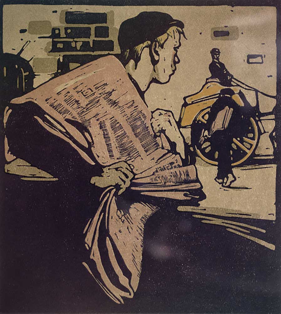 Zeitungsjunge aus London Types, herausgegeben von William Heinemann, 1898 from William Nicholson